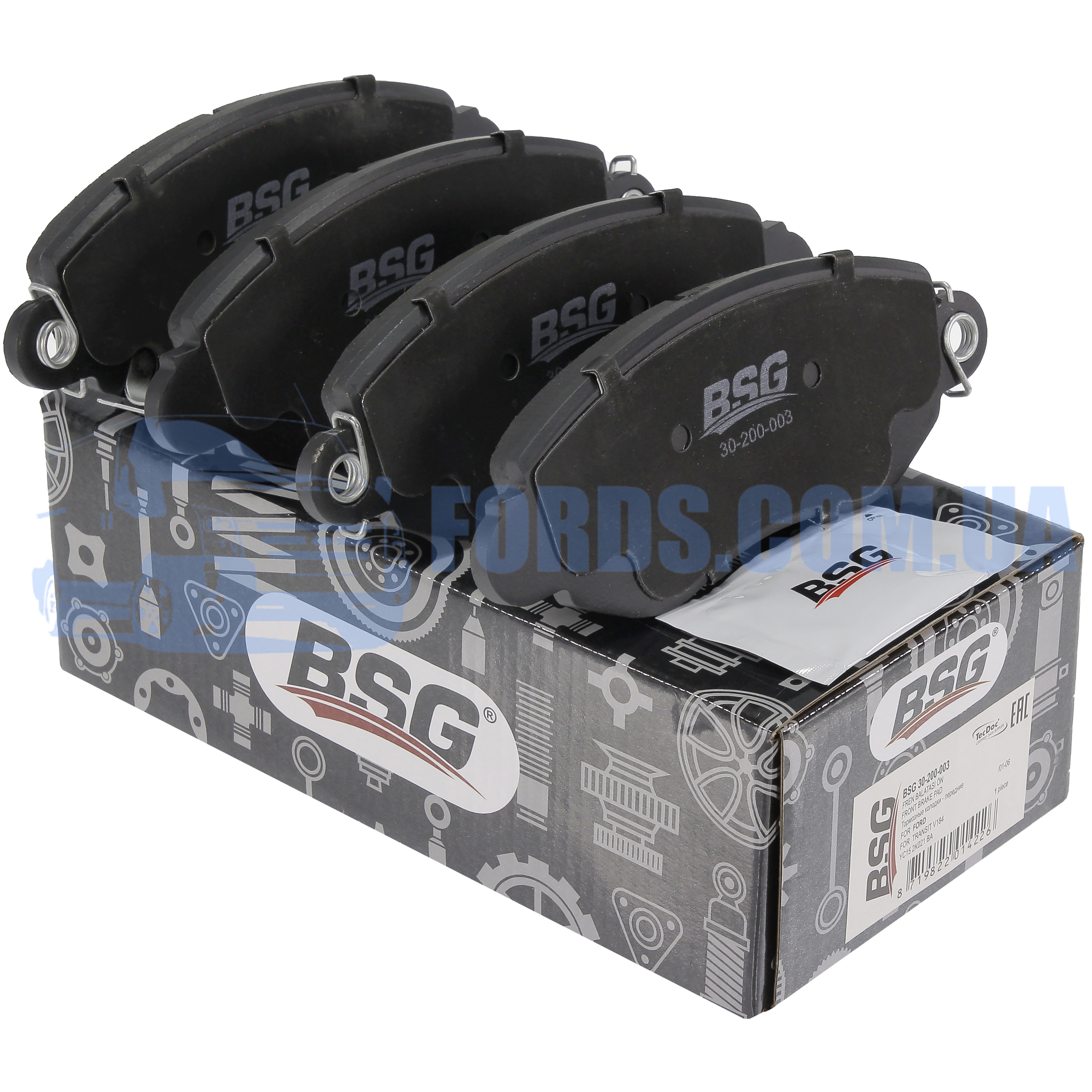 ひょこ様 フ 23600 Ford 1465166.Колодки тормозные передние FORD TRANSIT 2000-2006
