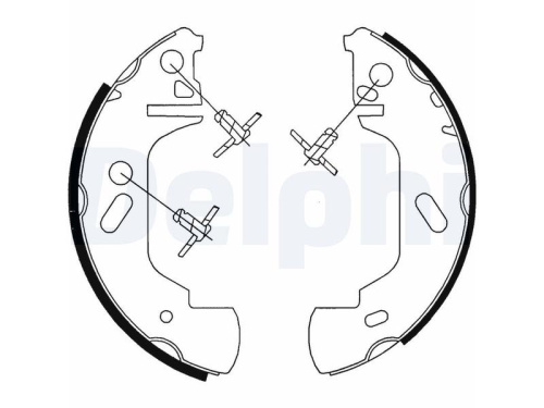 1570221 Колодки тормозные задние FORD TRANSIT 1994-2000 (280X65 T15) DELPHI