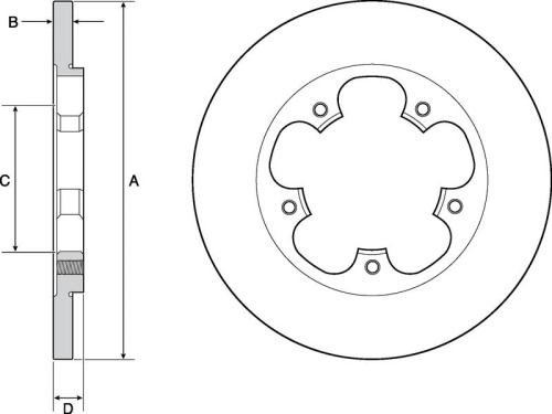 1815599 Диск тормозной задний FORD TRANSIT 2014-2019 DELPHI