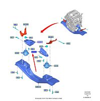 GK316061AC Кронштейн подушки двигателя FORD TRANSIT 2019- ORIGINAL