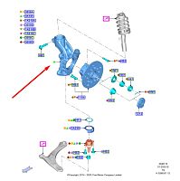 6C113K186AF Цапфа правая FORD TRANSIT 2019- DP GROUP