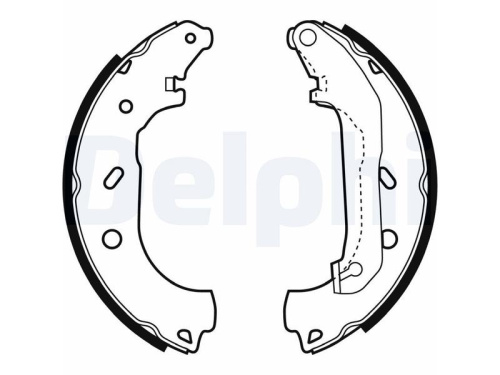 5039061 Колодки тормозные задние FORD CONNECT 2002-2013 (Барабан) DELPHI