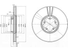 2C161125AA Диск тормозной передний FORD TRANSIT 2000-2006 DELPHI