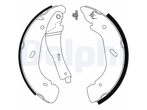 4743576 Колодки тормозные задние FORD TRANSIT 2000-2006 (280X64MM RWD) DELPHI