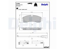 KTMK312M008AA Колодки тормозные задние FORD TRANSIT 2019- DELPHI