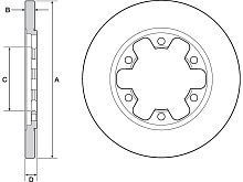 KK312A315BB Диск тормозной задний FORD TRANSIT 2014- DELPHI