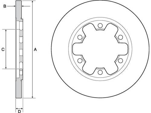 2527114 Диск тормозной задний FORD TRANSIT 2014- DELPHI
