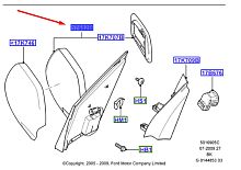 6S6117682AE Зеркало правое FORD FIESTA 2006-2012 (Электро) ORIGINAL
