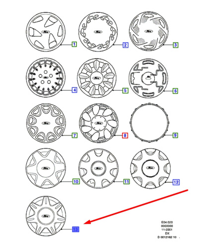 1098710 Колпак колёсный FORD FIESTA 1999-2006 (13") ORIGINAL