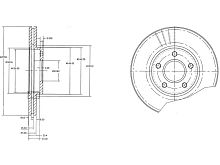 2T141125EC Диск тормозной передний FORD CONNECT 2002-2013 DELPHI