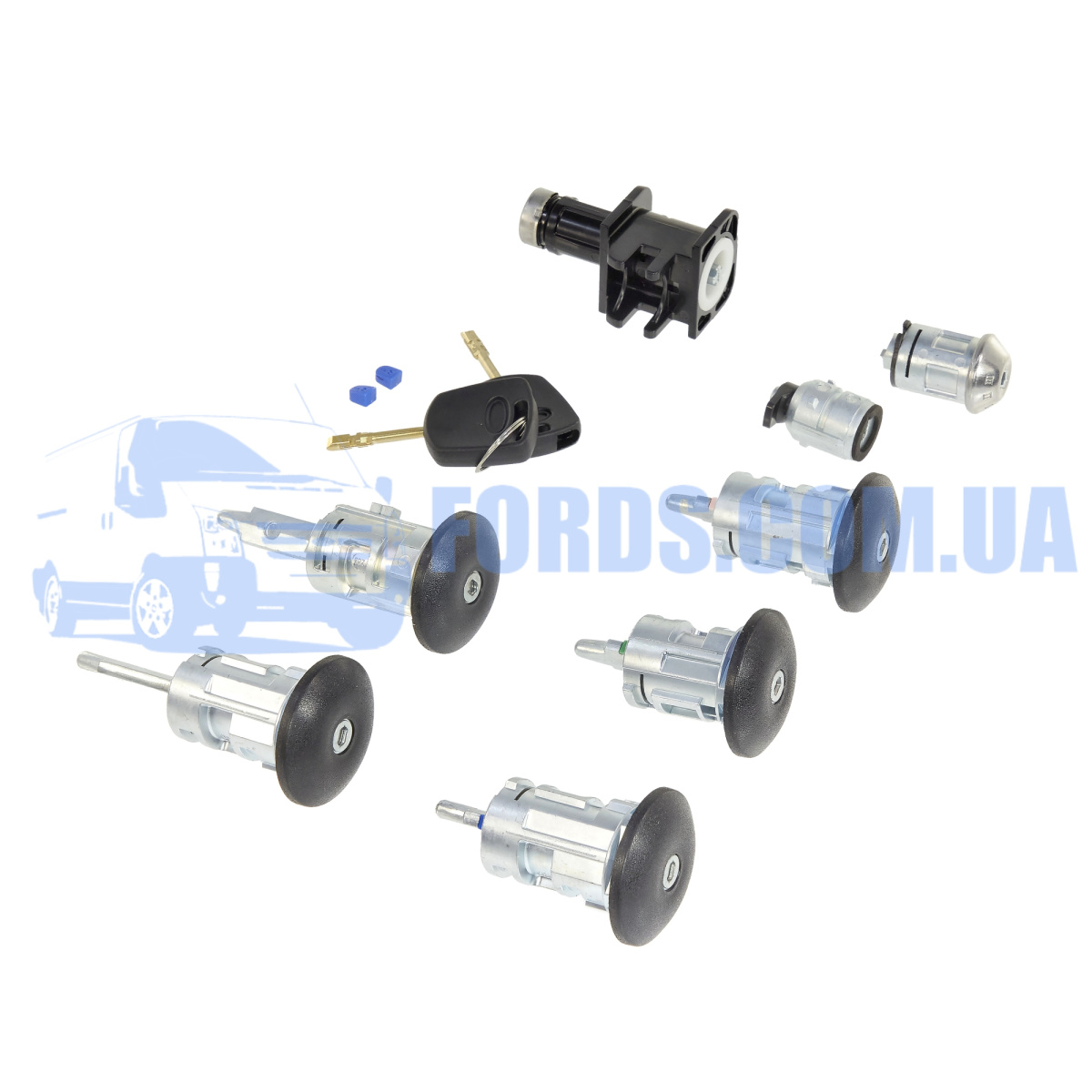 Ford 1526498.Комплект личинок замков FORD CONNECT 2006-2013 (8ШТ) FASE