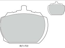 89VX2K021AA Колодки тормозные передние FORD TRANSIT 1985-1991 RECOVER